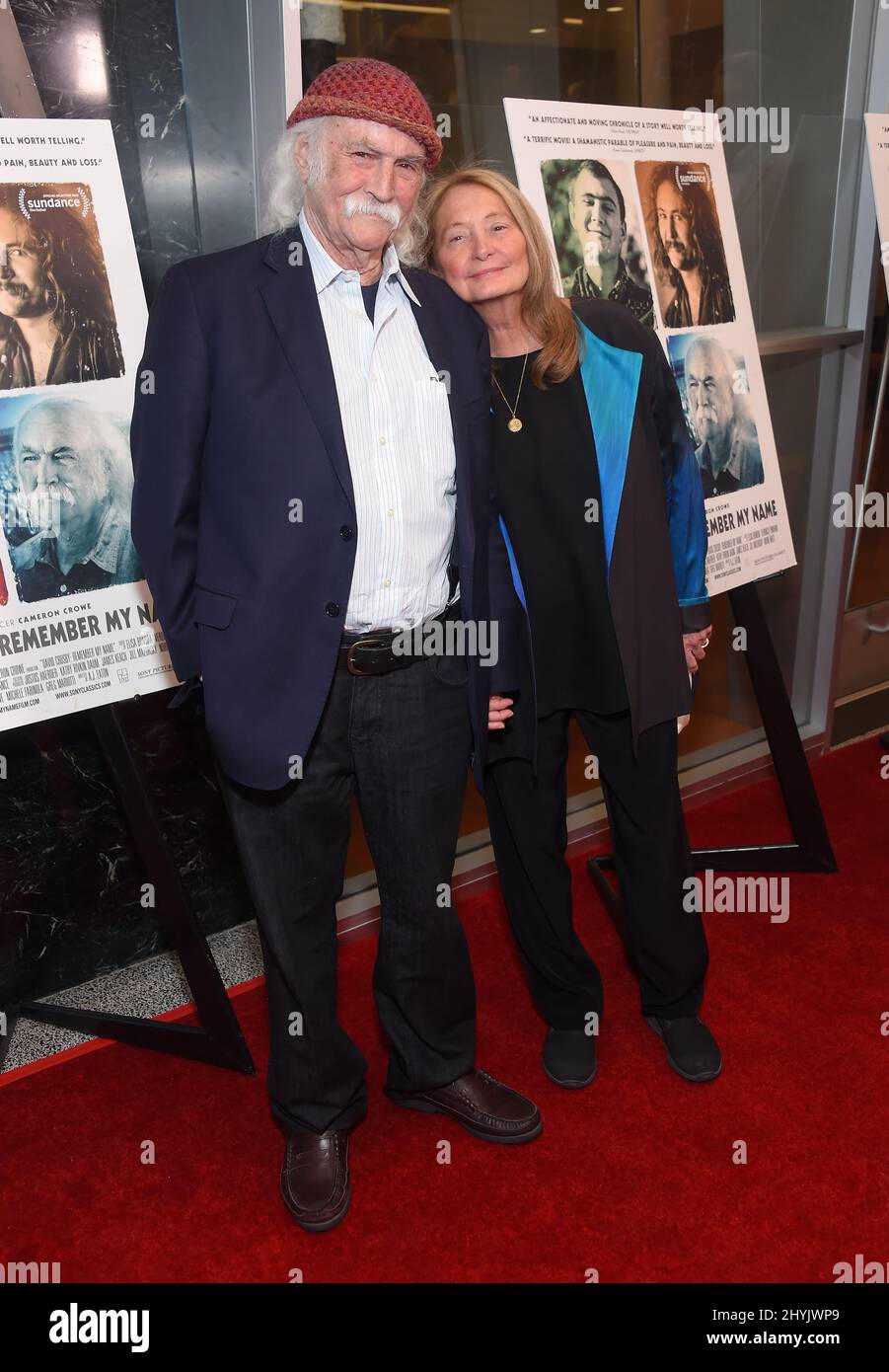 David Crosby e Jan Dance arrivo al 'David Crosby: Ricorda il mio nome' Premiere di Los Angeles al Linwood Dunn Theatre il 18 luglio 2019 a Hollywood, CA. Foto Stock