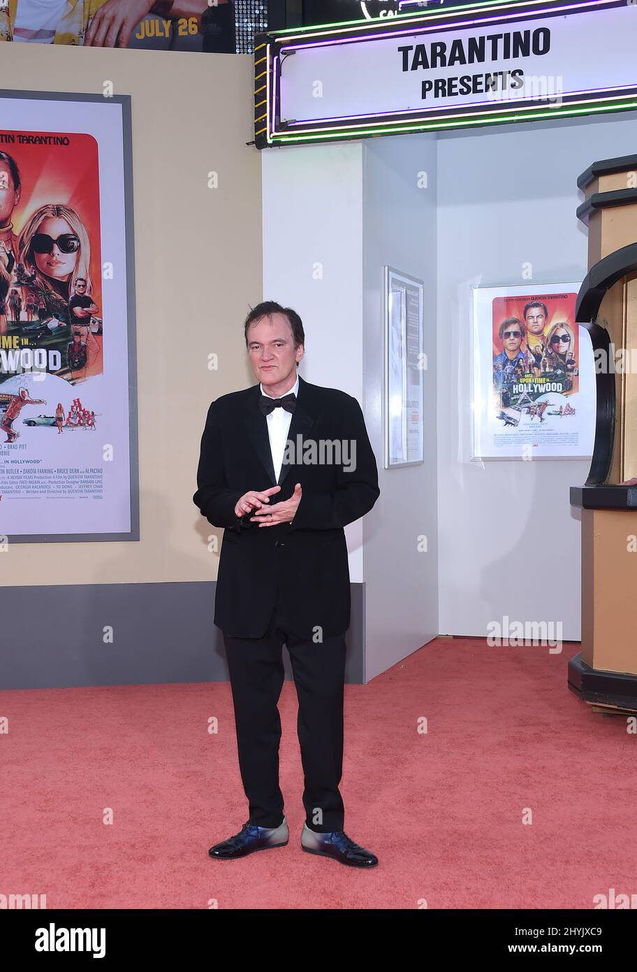 Quentin Tarantino alla prima di Los Angeles di "Once upon A time in Hollywood" tenutasi al TCL Chinese Theatre il 22 luglio 2019 a Hollywood, California. Foto Stock