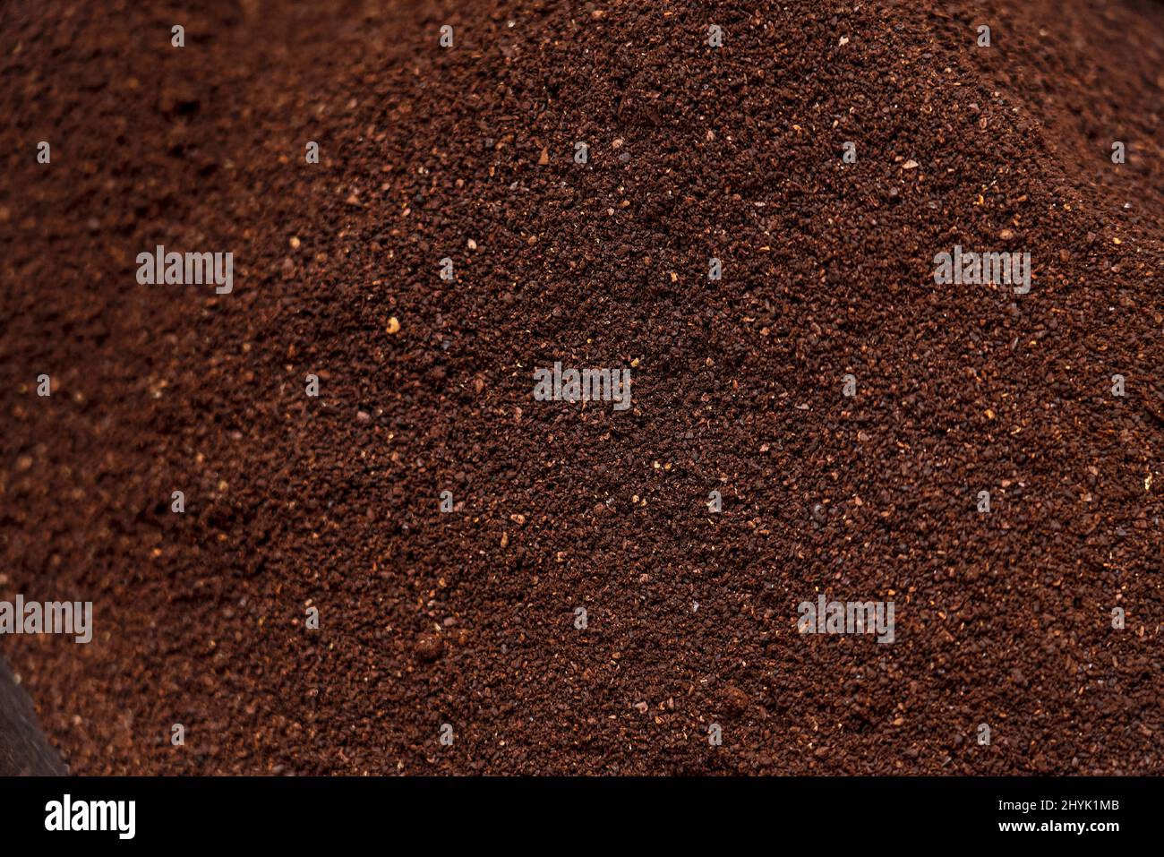 Fondo di consistenza macinatura del caffè. Miscele di caffè, caffè macinato o istantaneo. Sfondo. Foto Stock