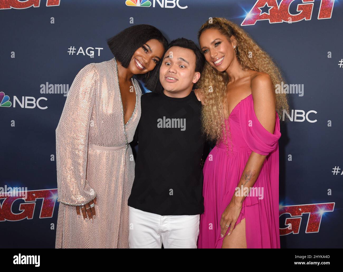 Gabrielle Union, Kodi Lee e Leona Lewis alla finale dello spettacolo dal vivo della stagione 14 del Got Talent in America, tenutasi al Dolby Theatre il 18 settembre 2019 a Hollywood, Los Angeles. Foto Stock