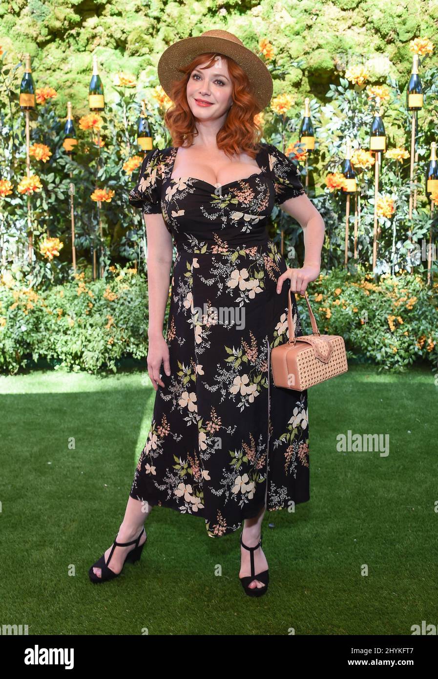 Christina Hendricks arriva al Veuve Clicquot Polo Classic 2019 al Will Rogers state Park il 05 ottobre 2019 a Pacific Palisades. Foto Stock