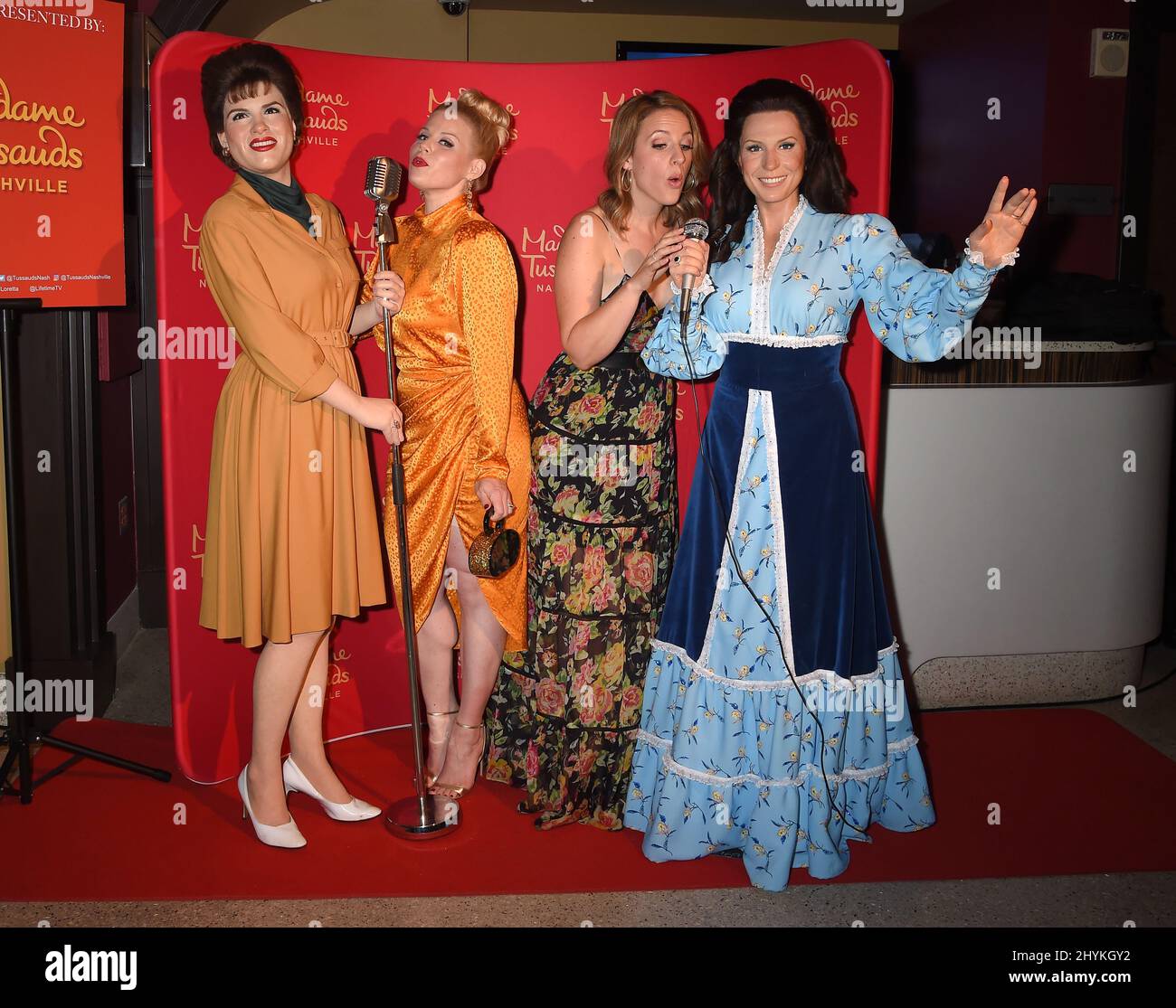 Megan Hilty e Jessie Mueller al Lifetime Special Screening and Conversation for 'Patsy & Loretta' tenuto al Franklin Theatre il 9 ottobre 2019 a Franklin. Foto Stock