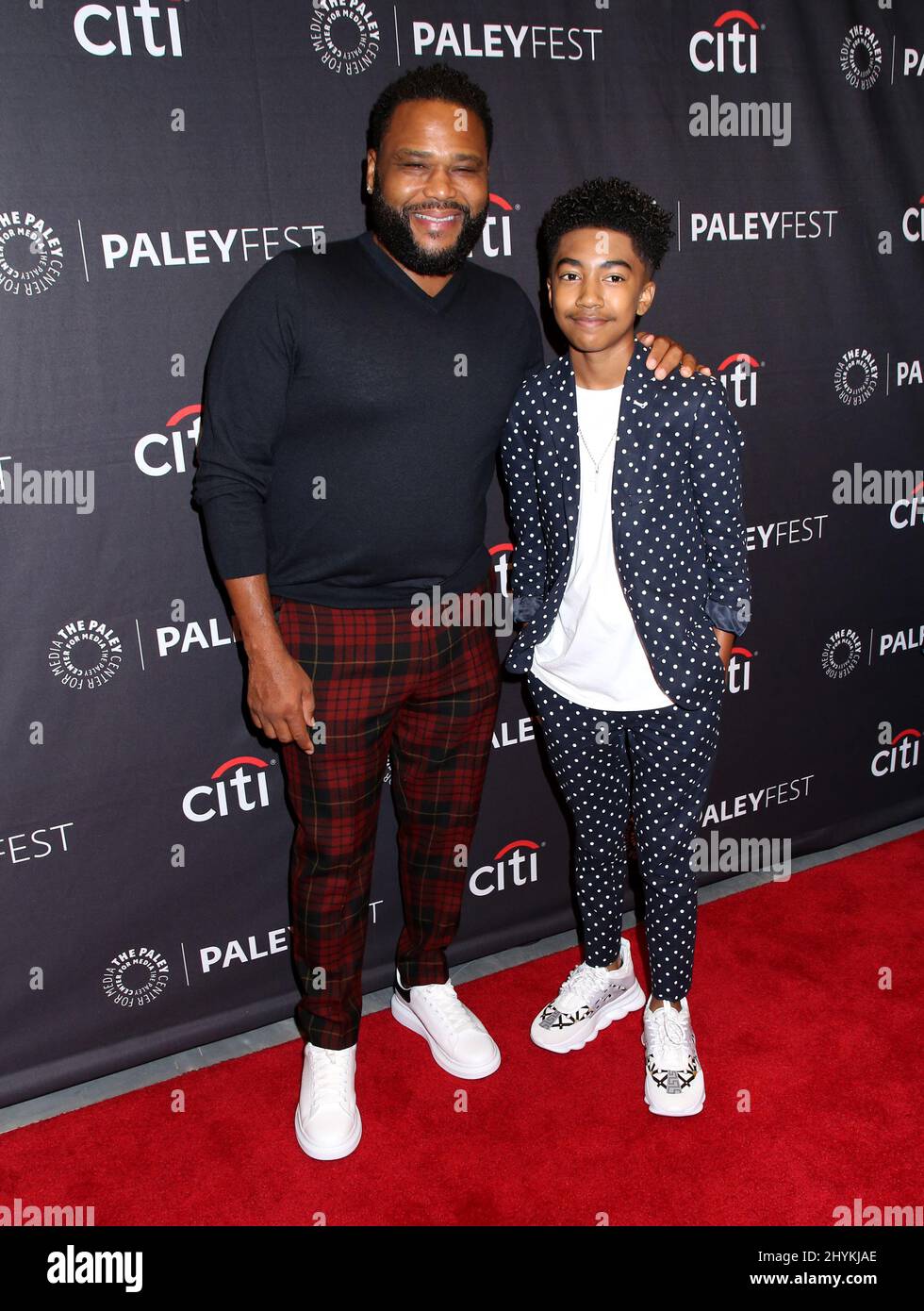 Anthony Anderson & Miles Brown partecipa al PaleyFest NY: Black-ish al Paley Center for Media il 13 ottobre 2019 a New York City, New York. Foto Stock