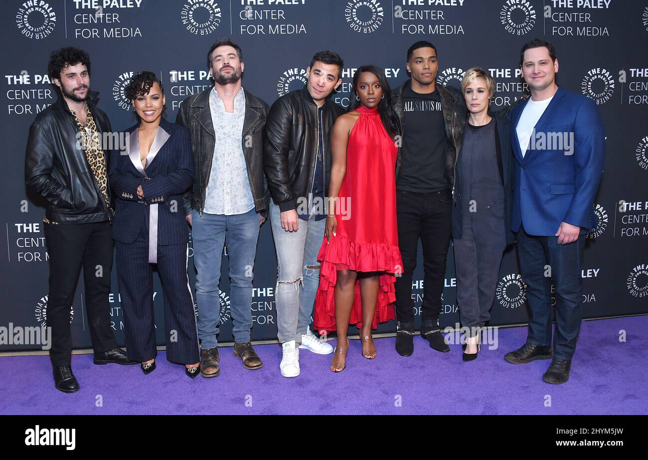Jack Falahee, Amirah Vann, Charlie Weber, Conrad Ricamora, Aja Naomi King, Roma Flynn, Liza e Matt McGorry alla celebrazione del Paley Center "come arrivare con i murder" tenutasi presso il Paley Center for Media il 19 novembre 2019 a Beverly Hills, California. Foto Stock
