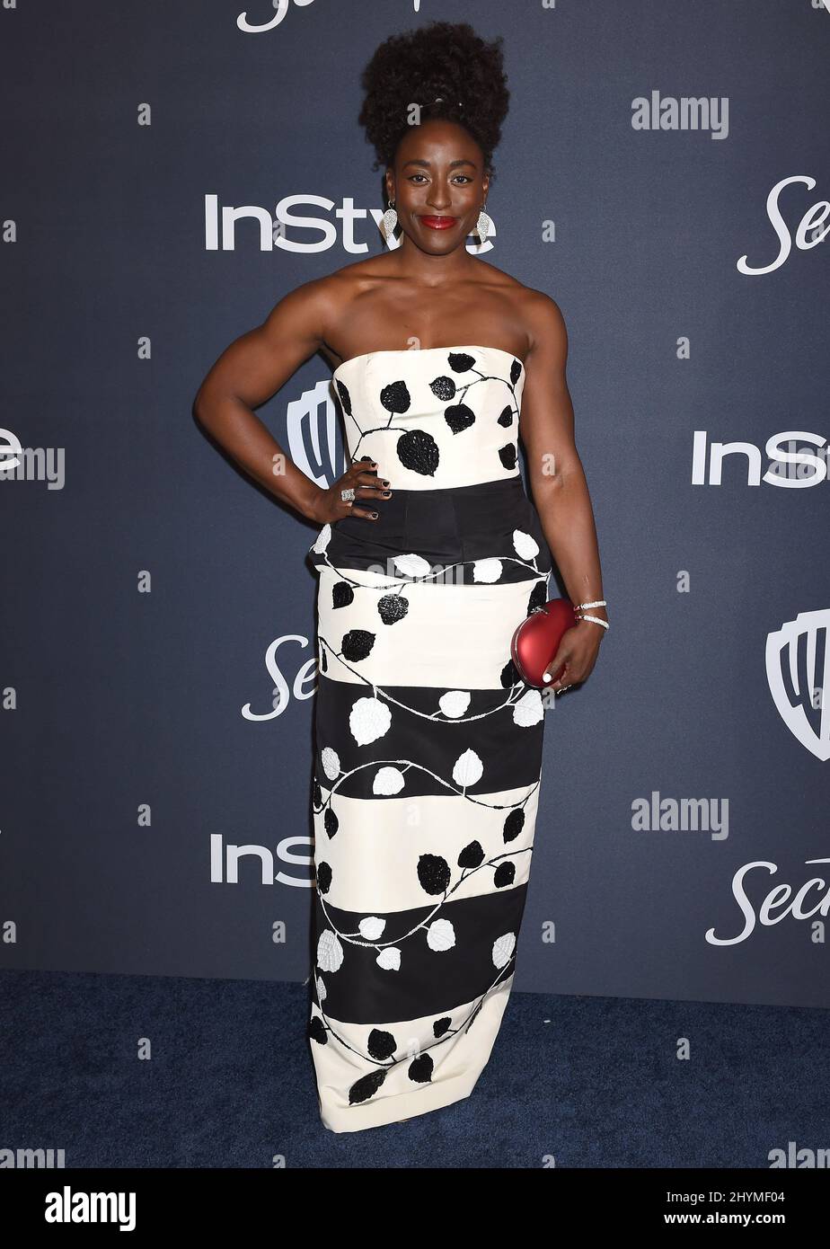 Simone Biles all'Instyle and Warner Bros Golden Globes After Party si è tenuto al Beverly Hilton Hotel il 5 gennaio 2020 a Beverly Hills, Los Angeles. Foto Stock