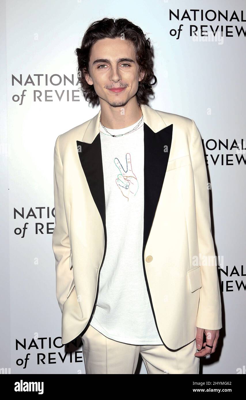 Timothee Chalamet al National Board of Review Gala 2020 che si tiene a via Cipriani 42nd Foto Stock