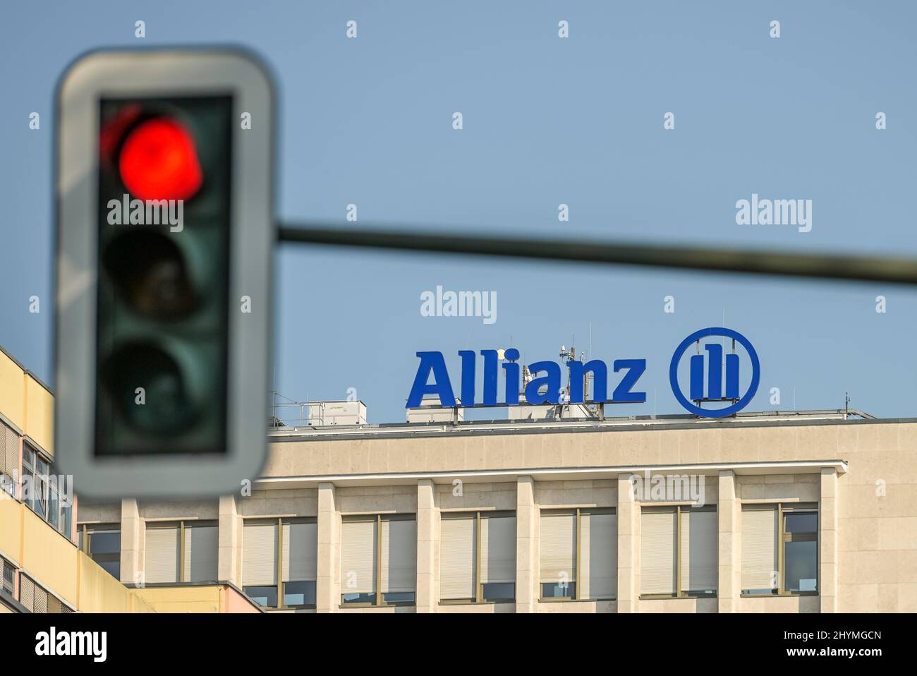 Edificio degli uffici Allianz, Joachimstaler Strasse, Charlottenburg, Berlino, Germania Foto Stock