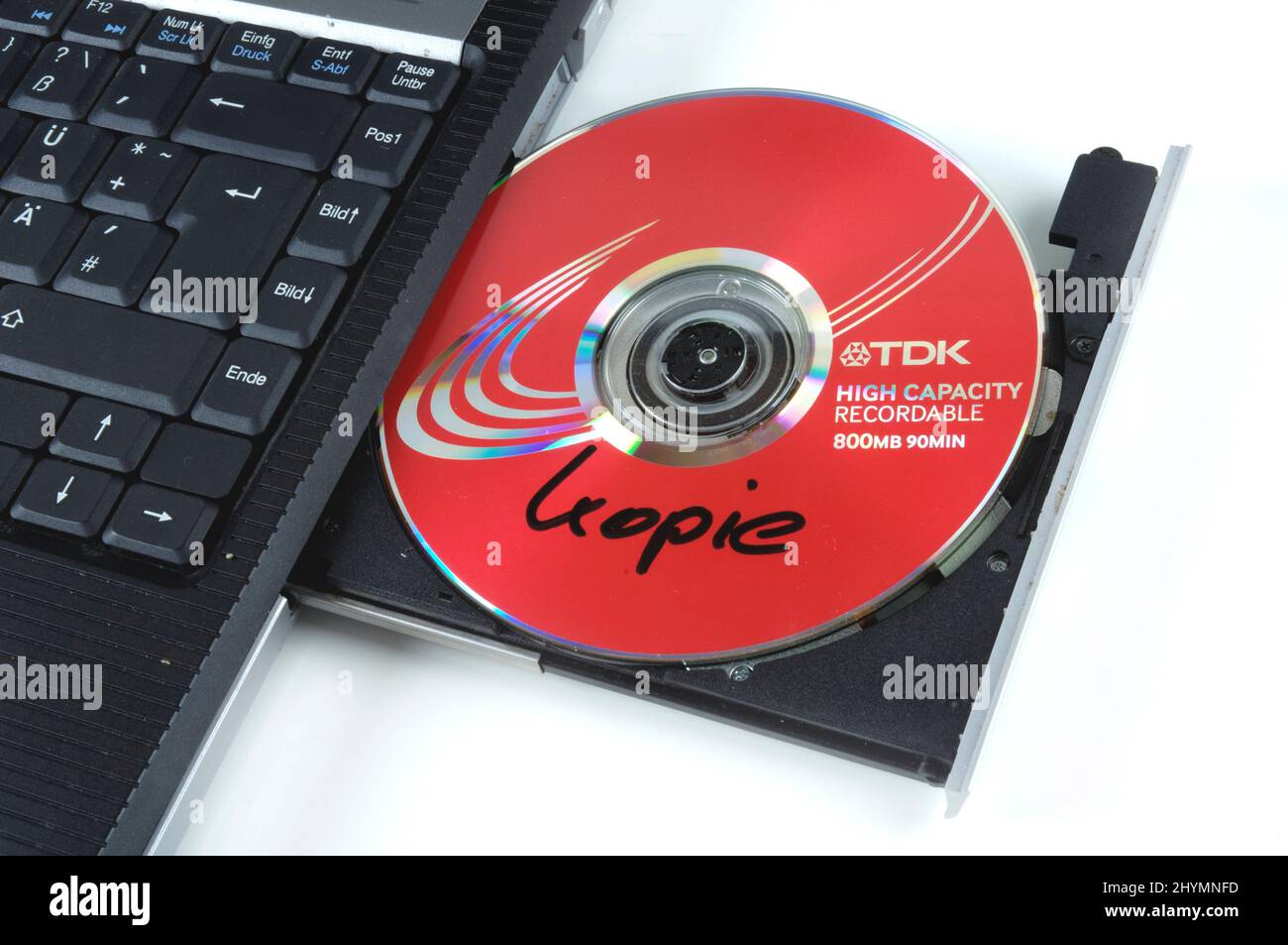 CD etichettato copia, computer Crime Foto Stock