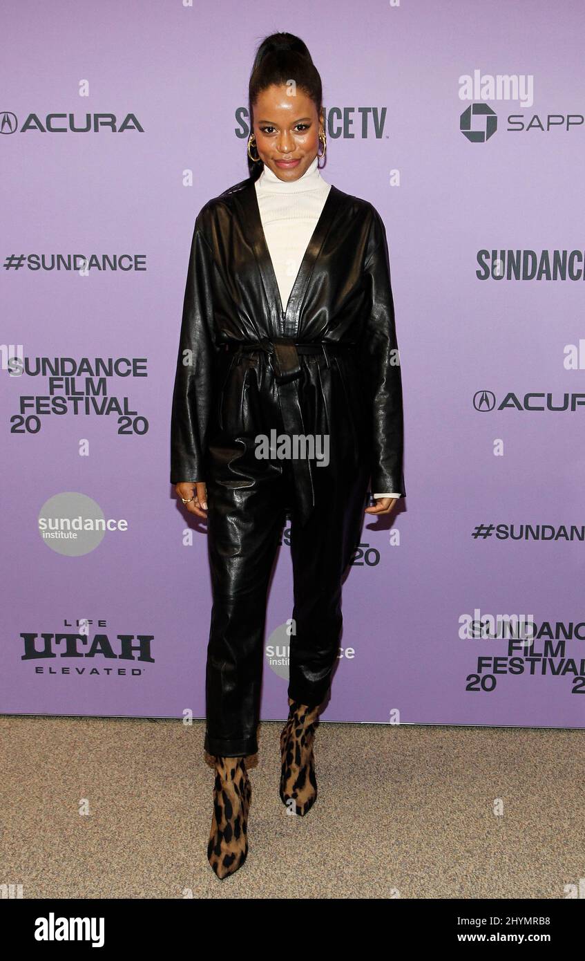 Taylour Paige alla prima di 'Zola' durante il Sundance Film Festival 2020 tenuto al Teatro Eccles il 24 gennaio 2020 a Park City, UT. Foto Stock