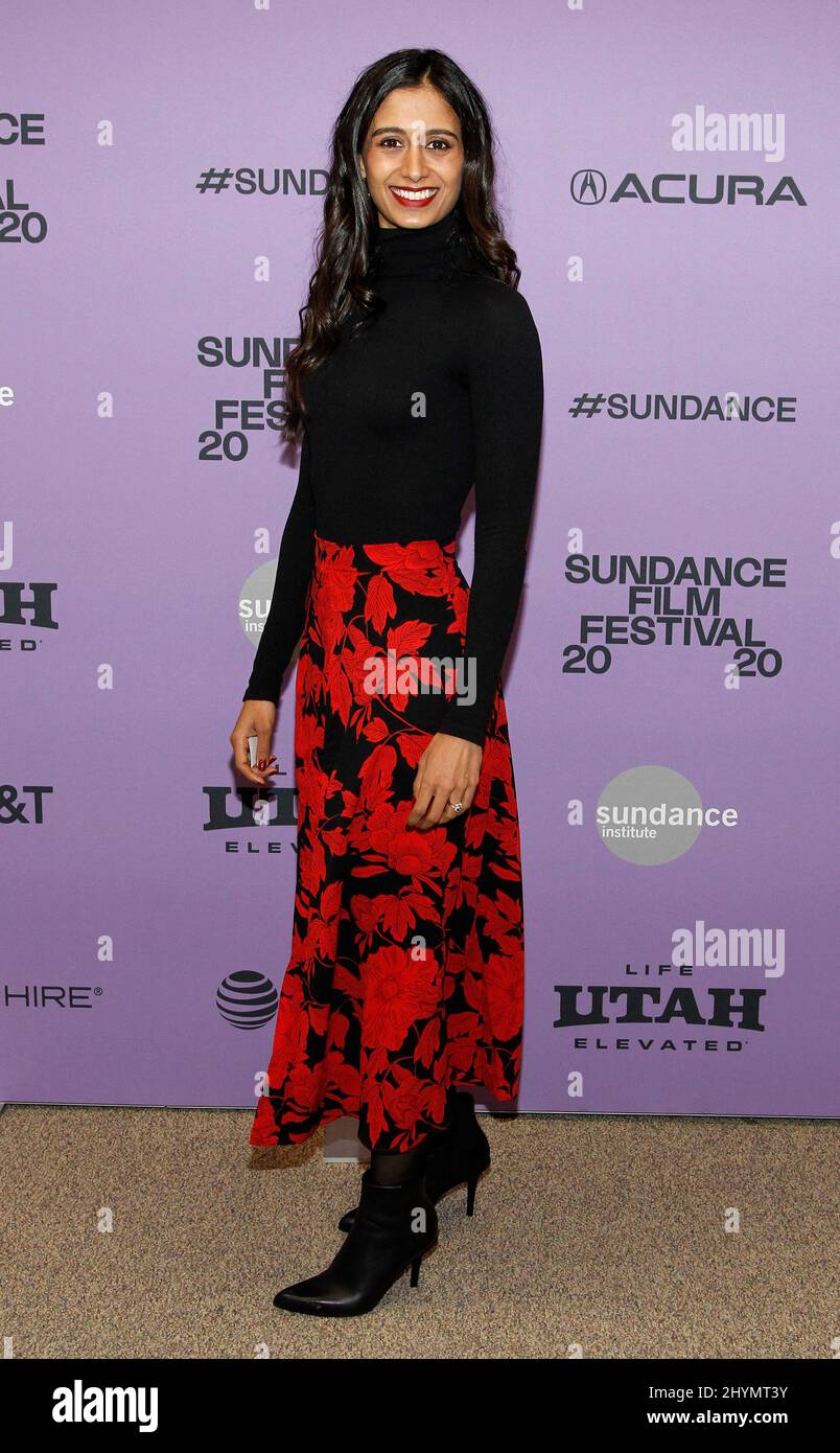 Shunori Ramathan alla prima di 'Worth' durante il Sundance Film Festival 2020 tenuto al Teatro Eccles il 24 gennaio 2020 a Park City, UT. Foto Stock