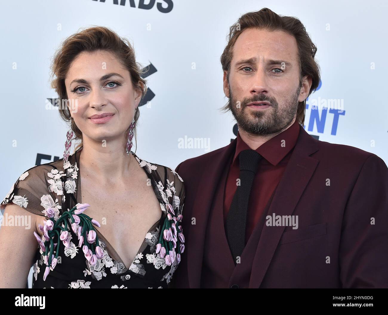 Laure de Clermont-Tonnerre e Matthias Schoenaerts al Film Independent Spirit Awards 2020 tenutosi a Santa Monica Beach il 8 febbraio 2020 a Santa Monica, California. Foto Stock