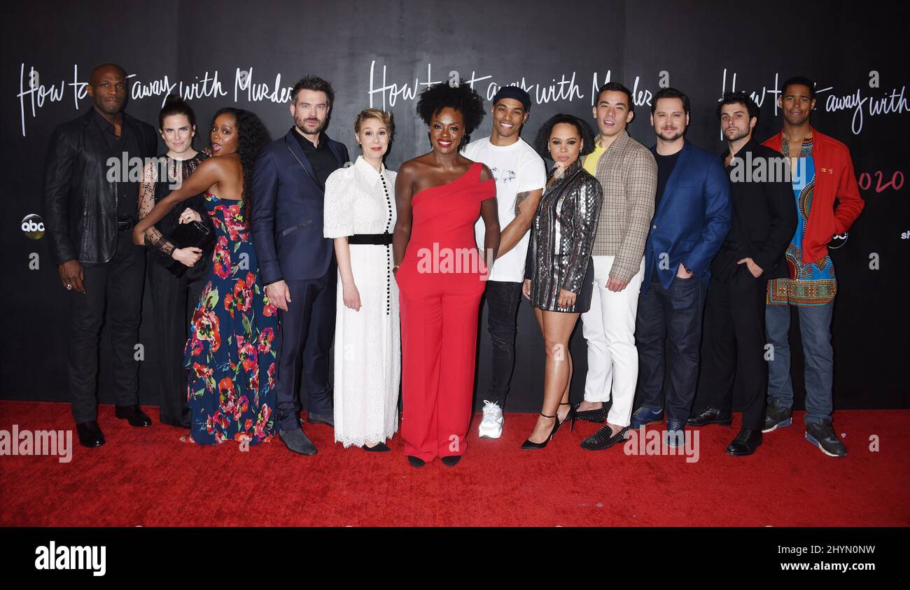 Billy Brown, Karla Souza, Aja Naomi King, Charlie Weber, Liza Weil, Viola Davis, Roma Flynn, Amirah Vann, Conrad Ricamora, Matt McGorry, Jack Falahee e Alfred Enoch al 'How to Get Away with Murder' Series finale Party tenuto presso il ristorante Yamashiro il 8 febbraio 2020 a Los Angeles, USA. Foto Stock