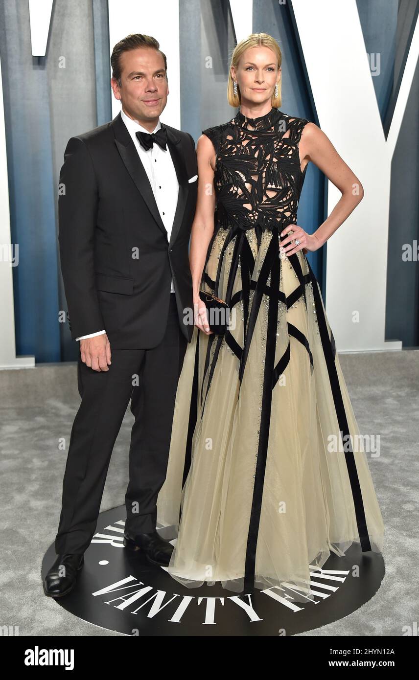 Lachlan Murdoch e Sarah Murdoch al Vanity Fair Oscar Party 2020 tenuto presso il Waris Annenberg Center for the Performing Arts il 9 febbraio 2020 a Beverly Hills, CA. Foto Stock