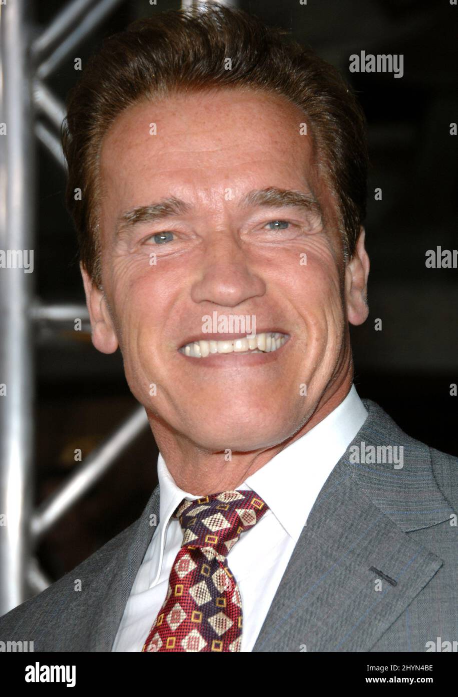 Arnold Schwarzenegger partecipa alla prima mondiale "Rocky Balboa" al Teatro cinese di Grauman. Foto: UK Stampa Foto Stock