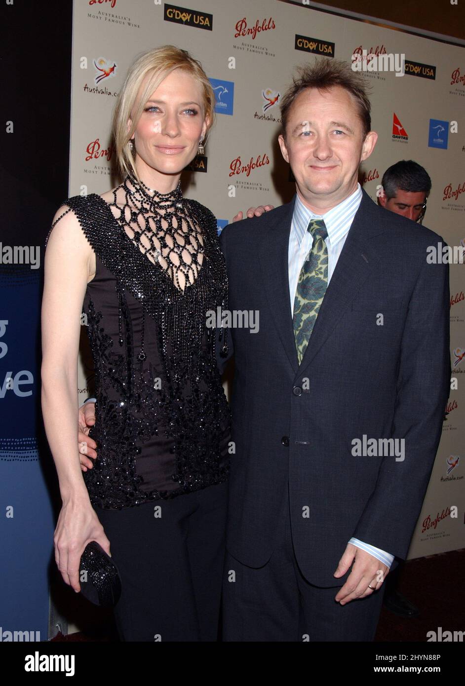 Cate Blanchett & Andrew Upton partecipano al Penfolds Icon Black Tie Gala a Century City. Foto: UK Stampa Foto Stock