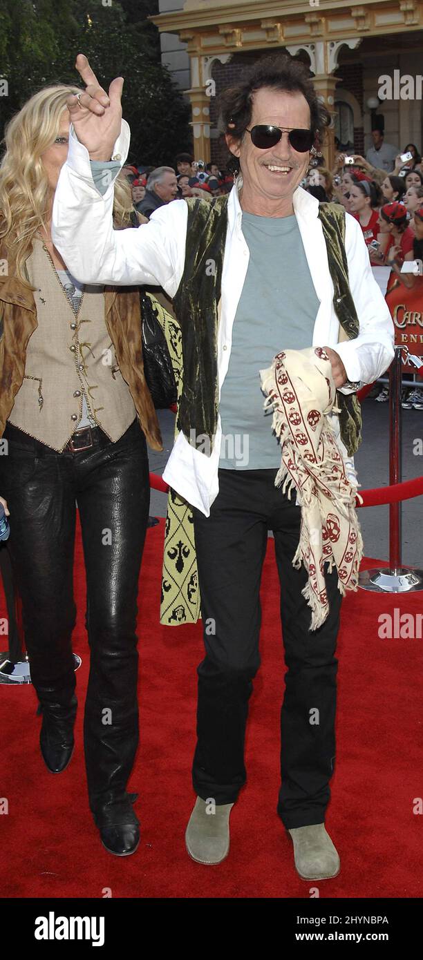 Keith Richards partecipa alla prima mondiale "Pirati dei Caraibi: Alla fine del mondo" a Disneyland. Foto: UK Stampa Foto Stock
