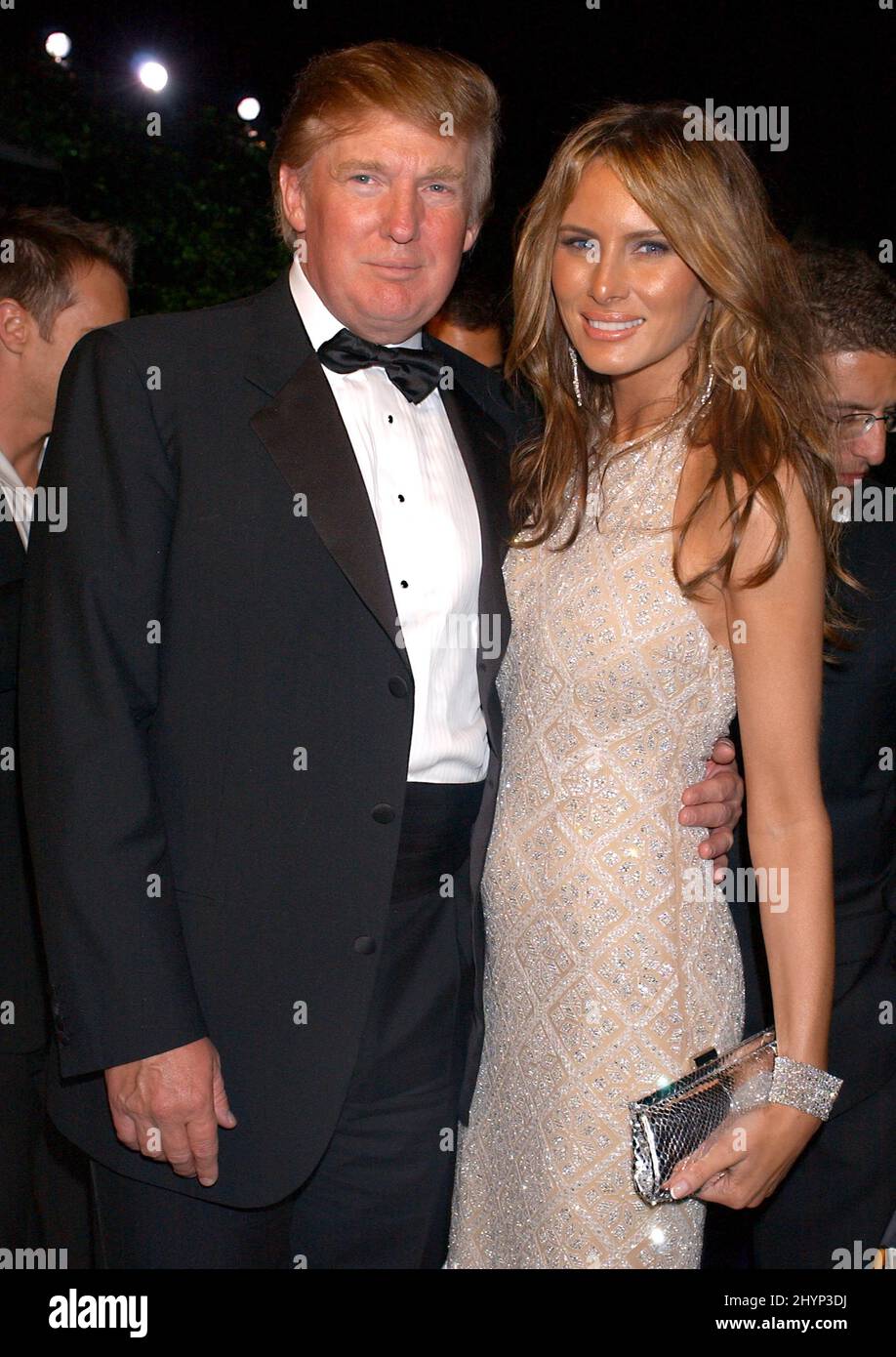 Donald Trump e Melania Knauss partecipano al Vanity Fair Oscar Party a West Hollywood. Foto: UK Stampa Foto Stock