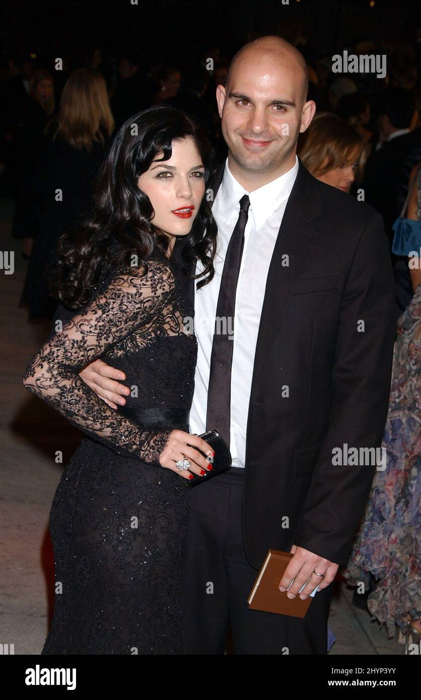 Selma Blair e Ahmet Zappa partecipano alla Vanity Fair Oscar Party a Mortons, Beverly Hills. Foto: UK Stampa Foto Stock