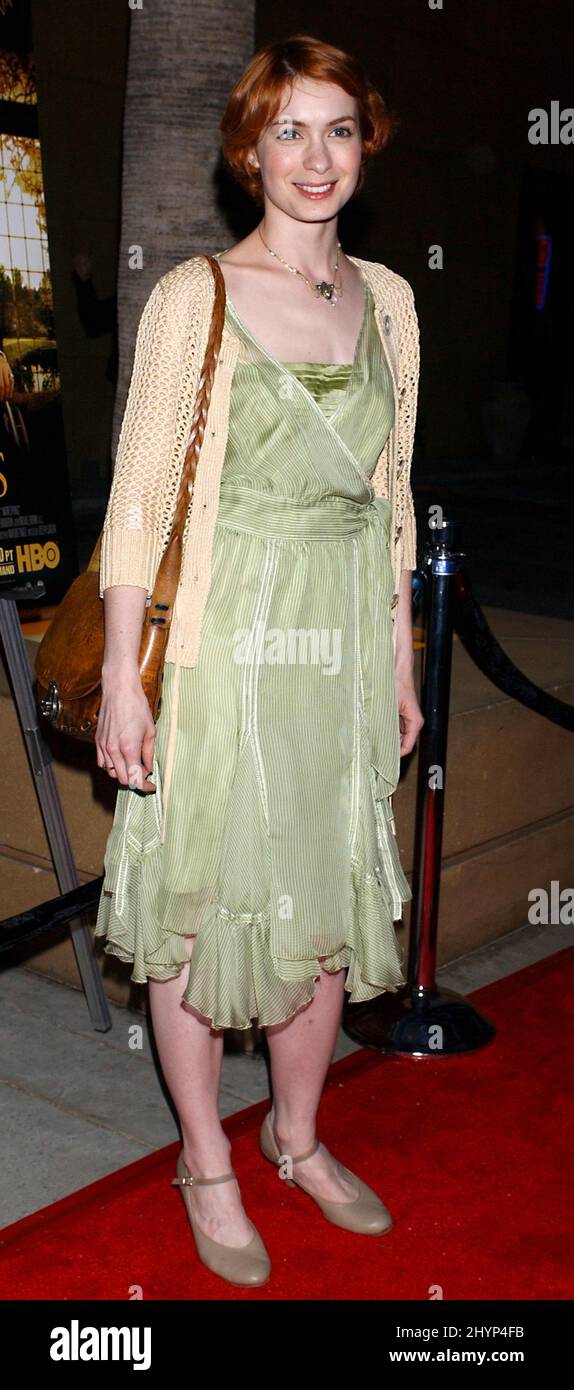 Felicia Day partecipa alla prima di "Warm Springs" dei film HBO a Hollywood. Foto: UK Stampa Foto Stock