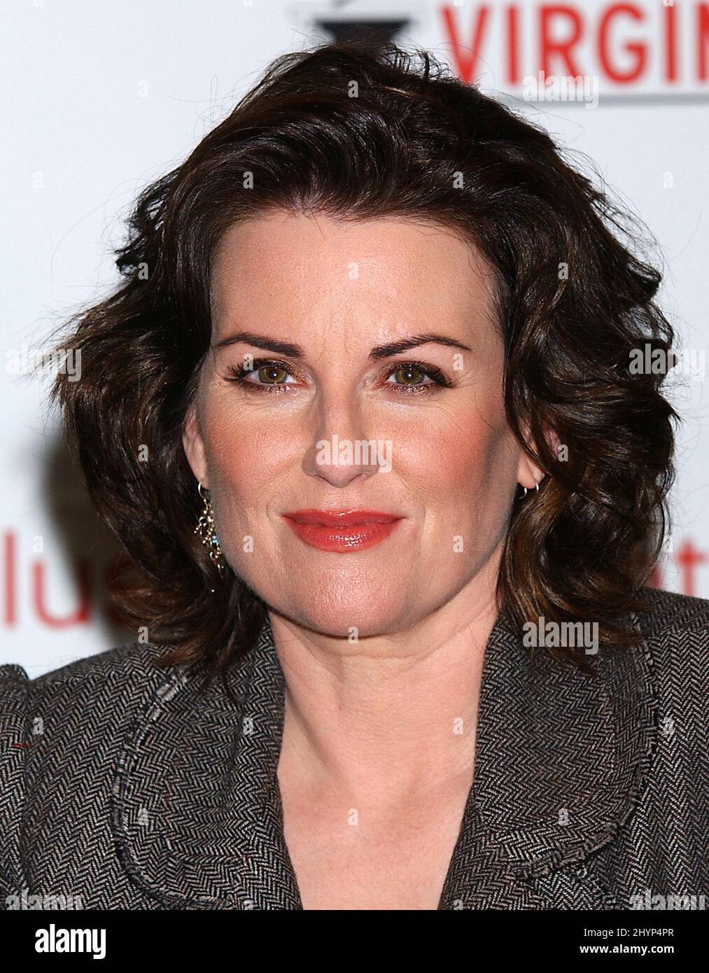 Megan Mullally partecipa a un CD 'Will & Grace: Let the Music out' firmato a West Hollywood. Foto: UK Stampa Foto Stock