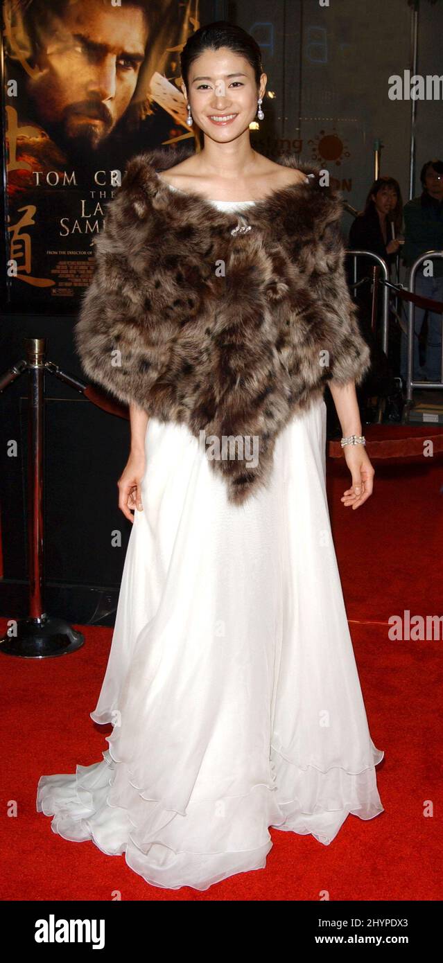 KOYUKI PARTECIPA ALLA PREMIERE 'THE LAST SAMURAI' A WESTWOOD, CALIFORNIA. IMMAGINE: STAMPA UK Foto Stock