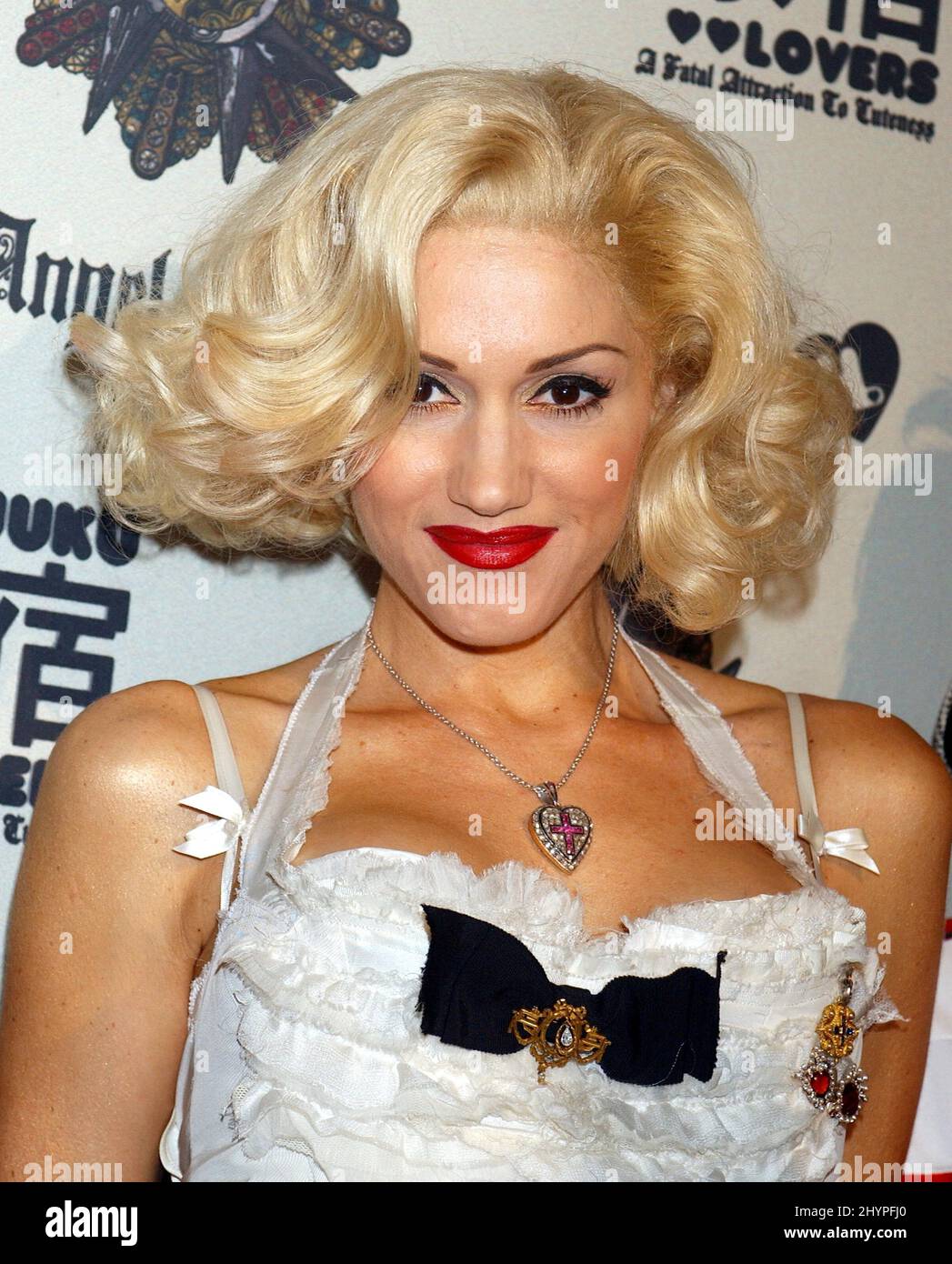 Gwen Stefani visualizza in anteprima la linea di abbigliamento 'Harajuku Lovers' al Museo di Hollywood. Foto: UK Stampa Foto Stock