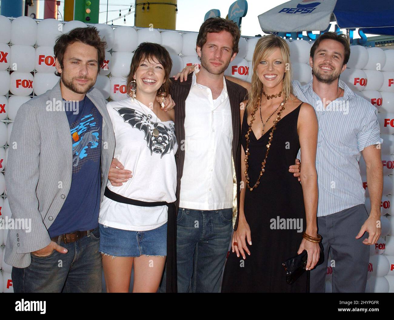 È sempre Sunny a Philadelphia cast partecipare AL FOX All-Star TCA Summer Party 2005in Santa Monica. Foto: UK Stampa Foto Stock