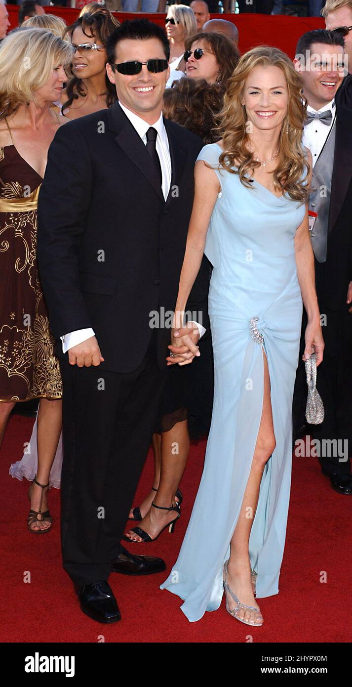 Matt LeBlanc e la moglie Melissa partecipano agli Emmy Awards 56th all'auditorium Shrine di Los Angeles. Foto: UK Stampa Foto Stock