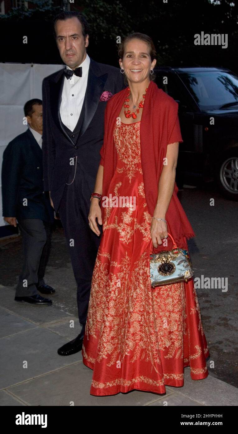 Infanta Elena & Jaime De Marichalar di Spagna partecipano al Crown Prince Pavlos di Grecia 40th Birthday Party a Chelsea, Londra. Foto: UK Stampa Foto Stock