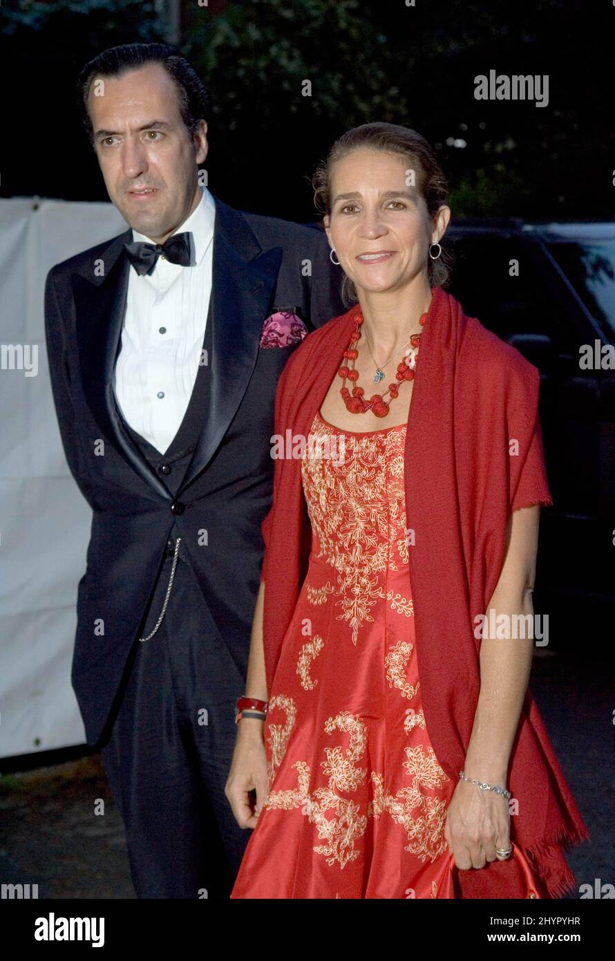 Infanta Elena & Jaime De Marichalar di Spagna partecipano al Crown Prince Pavlos di Grecia 40th Birthday Party a Chelsea, Londra. Foto: UK Stampa Foto Stock
