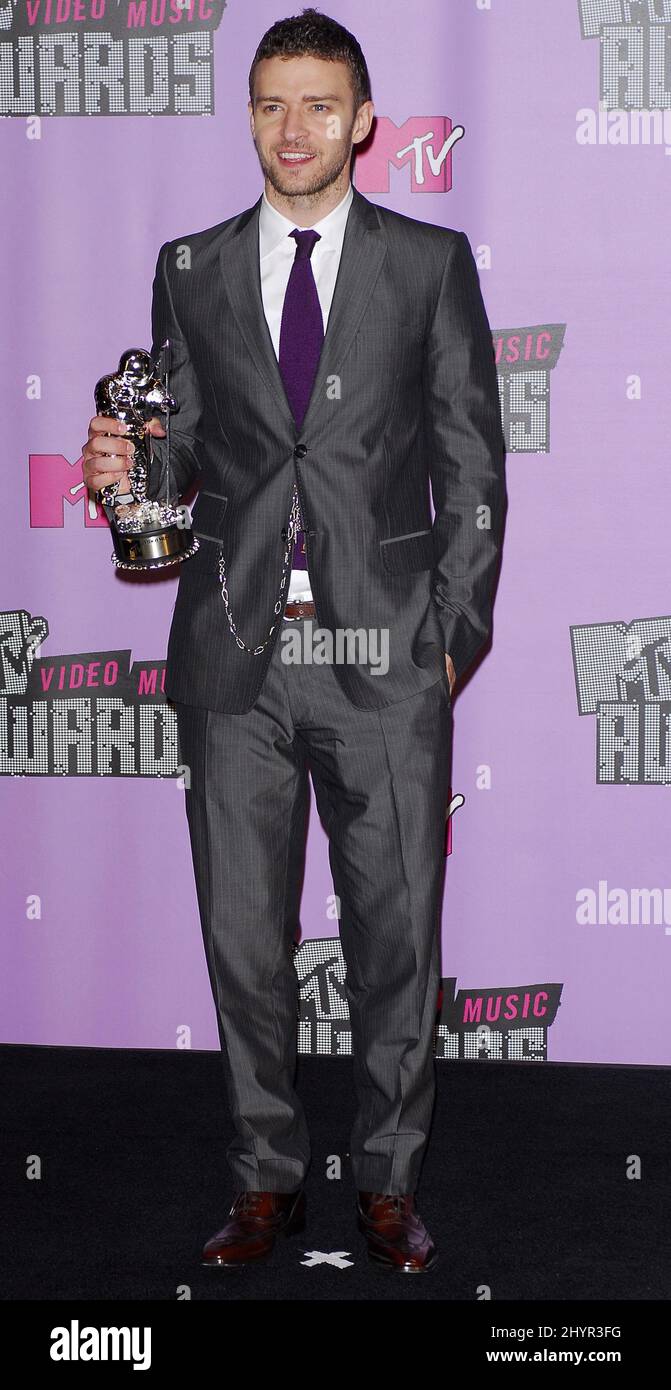 Justin Timberlake partecipa al MTV Video Music Awards 2007, a Las Vegas. Foto Stock