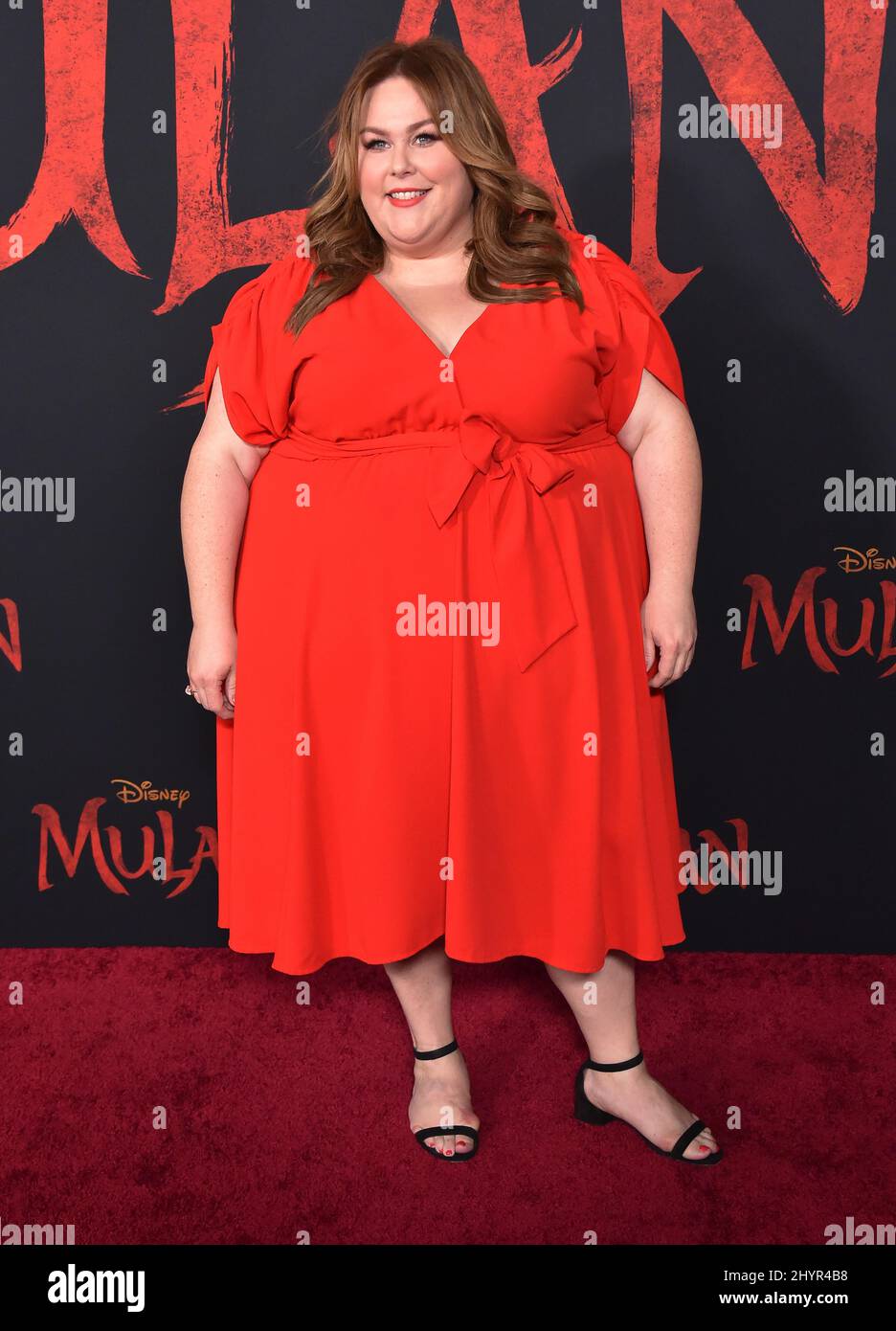 Chrissy Metz partecipa al Disney's Mulan World Premiere tenuto a Hollywood, USA il lunedì 9 marzo 2020. Foto Stock