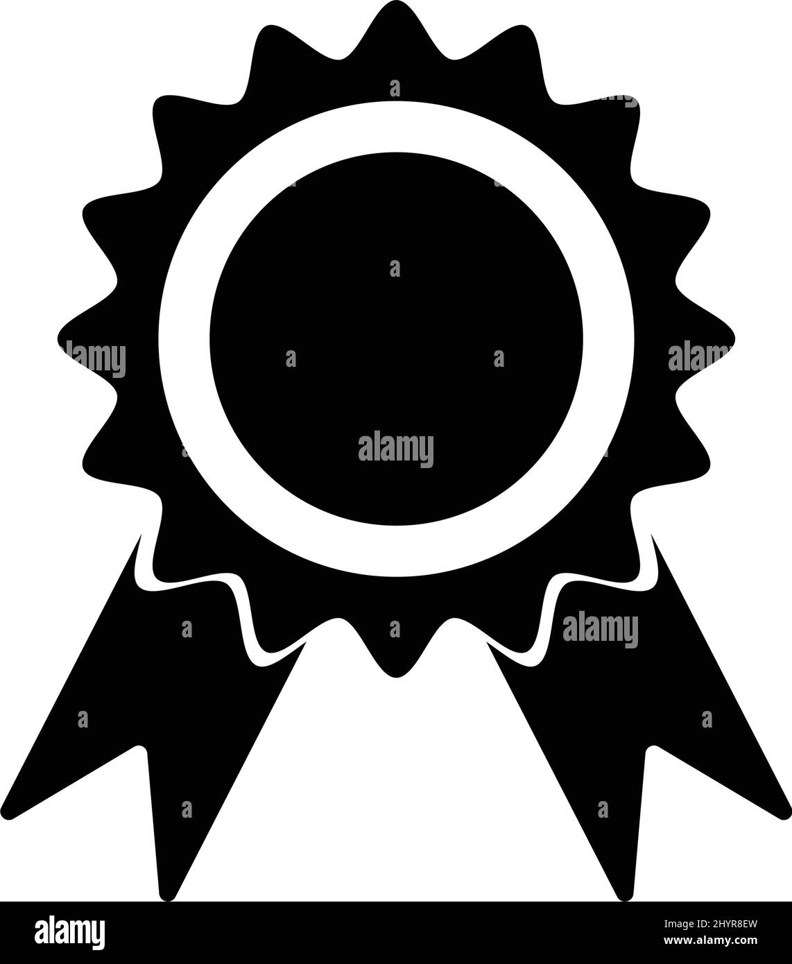 Icona della silhouette del badge. Lode. Vettore modificabile. Illustrazione Vettoriale