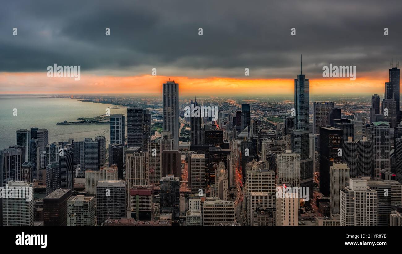 Foto da una vista panoramica sulla città di New york Foto Stock
