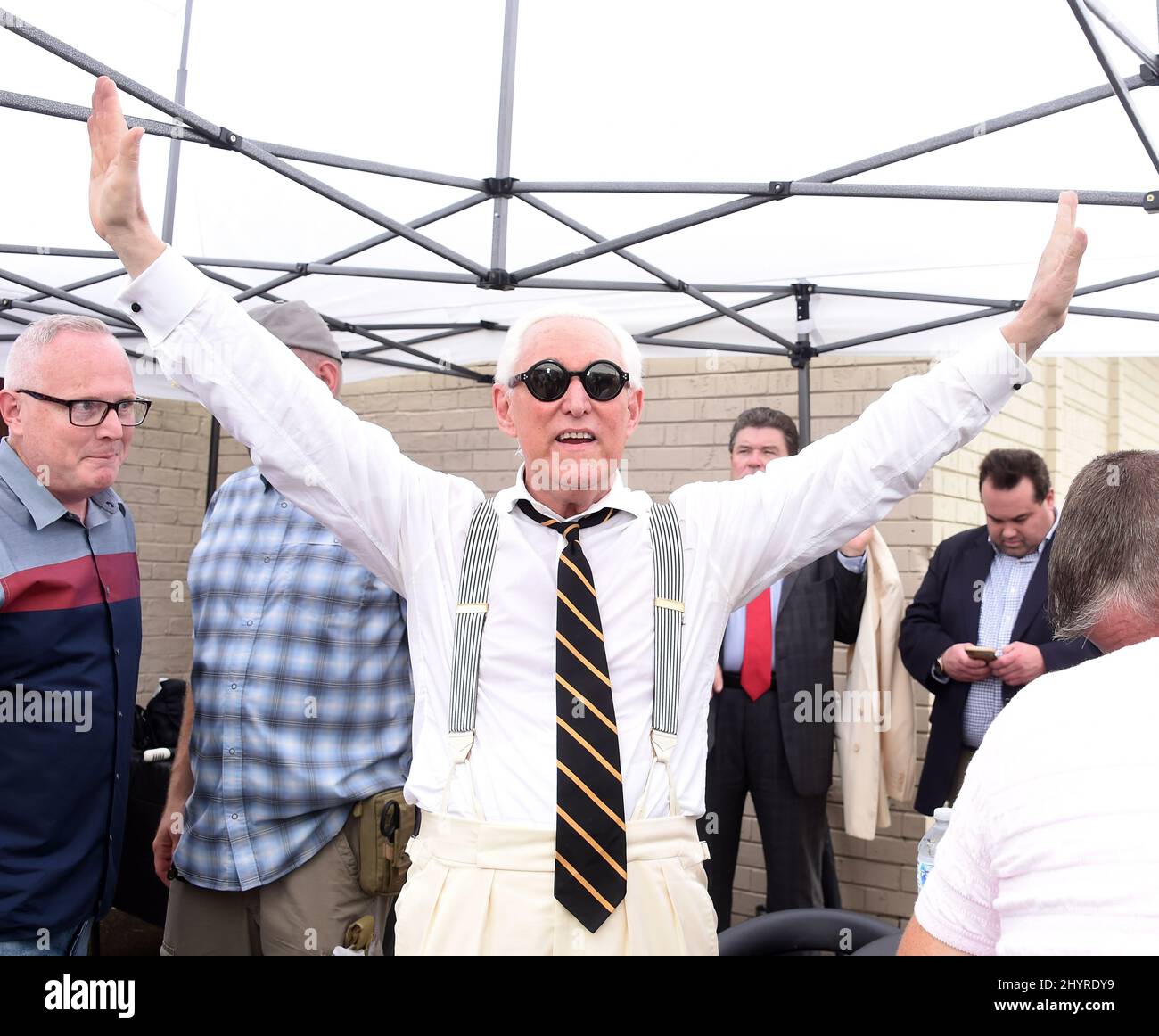 Roger Stone alla Global Vision Bible Church di Mt. Juliet, TN. Il 30 agosto 2020 Foto Stock