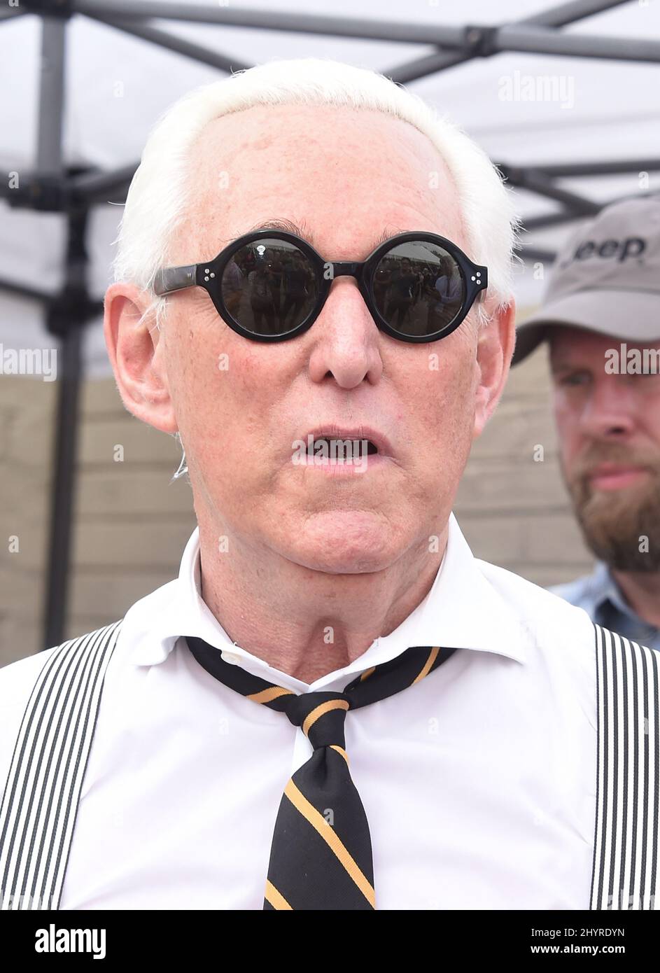 Roger Stone alla Global Vision Bible Church di Mt. Juliet, TN. Il 30 agosto 2020 Foto Stock