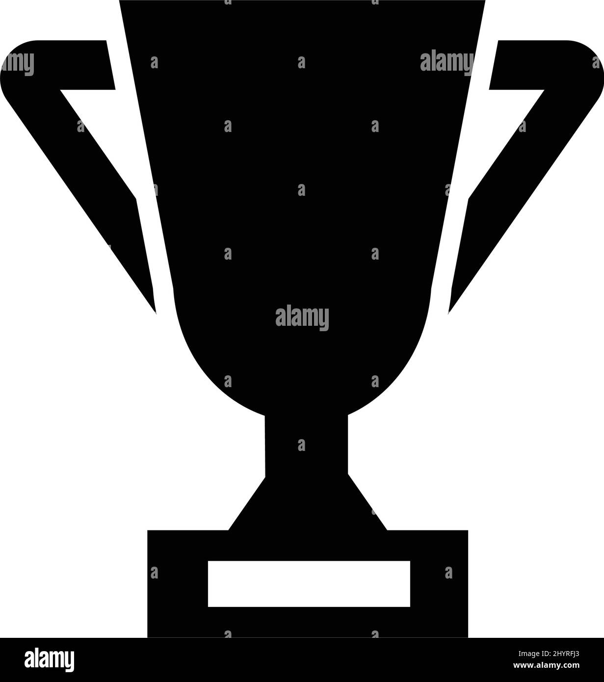 Icona della silhouette Trophy. Premio e premio. Vettore modificabile. Illustrazione Vettoriale