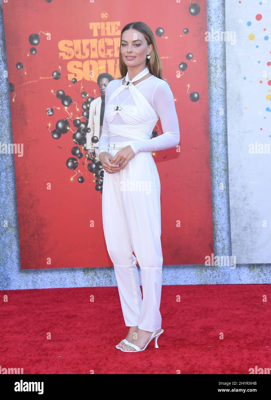 Margot Robbie alla prima 'The Suicide Squad' tenutasi al Regency Village Theatre il 2 agosto 2021 a Westwood, California. Foto Stock