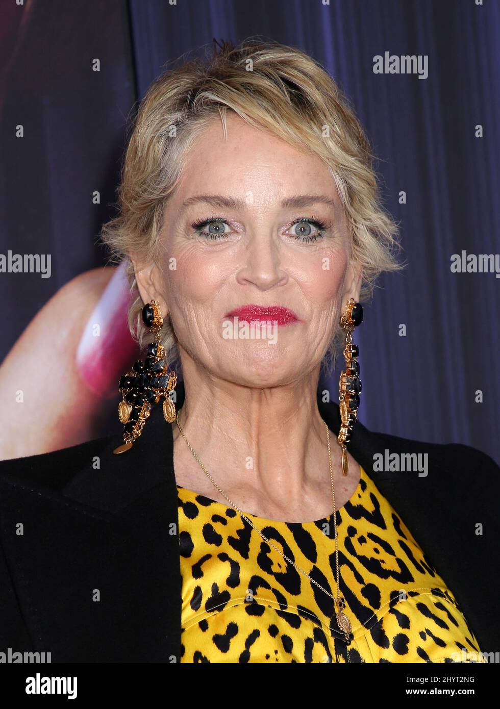 Sharon Stone partecipa al 'The Eyes of Tammy Fay' New York Premiere tenuto al SVA Theatre il 14 settembre 2021 a New York City, NY Foto Stock