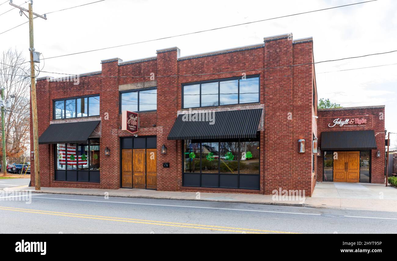 BELMONT, NC, USA-8 MARZO 2022:0 The Jekyll & Hyde Taphouse & Grill. Foto Stock