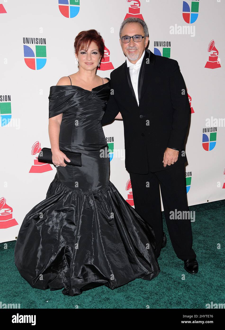 Gloria Estefan e Emilio Estefan partecipano ai premi annuali per la GRAMMY Latina 9th - persona dell'anno che si tengono presso il Centro Congressi George R. Brown. Foto Stock