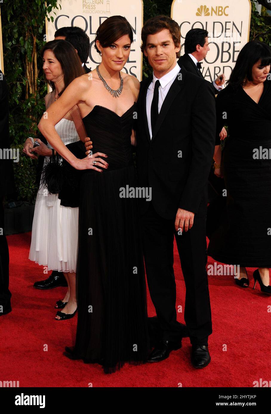Jennifer Carpenter e Michael C. Hall al Golden Globe Awards 66th al Beverly Hilton Hotel. Foto Stock