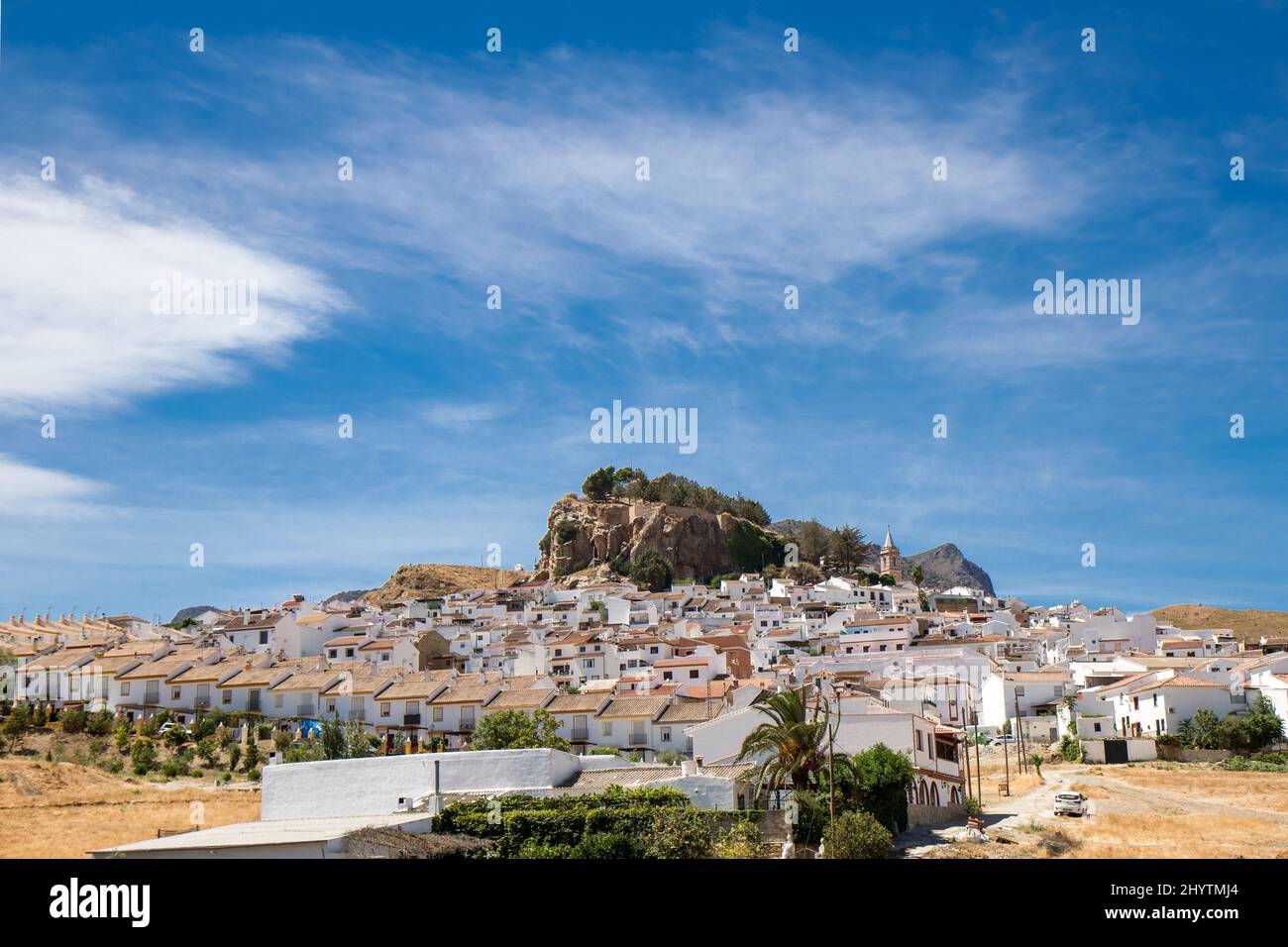 Vista della bella città di Ardales , situato nel sud della Spagna, Andalusia. Destinazione del viaggio per El Caminito del Rey (il piccolo Sentiero del Re) walkwa Foto Stock