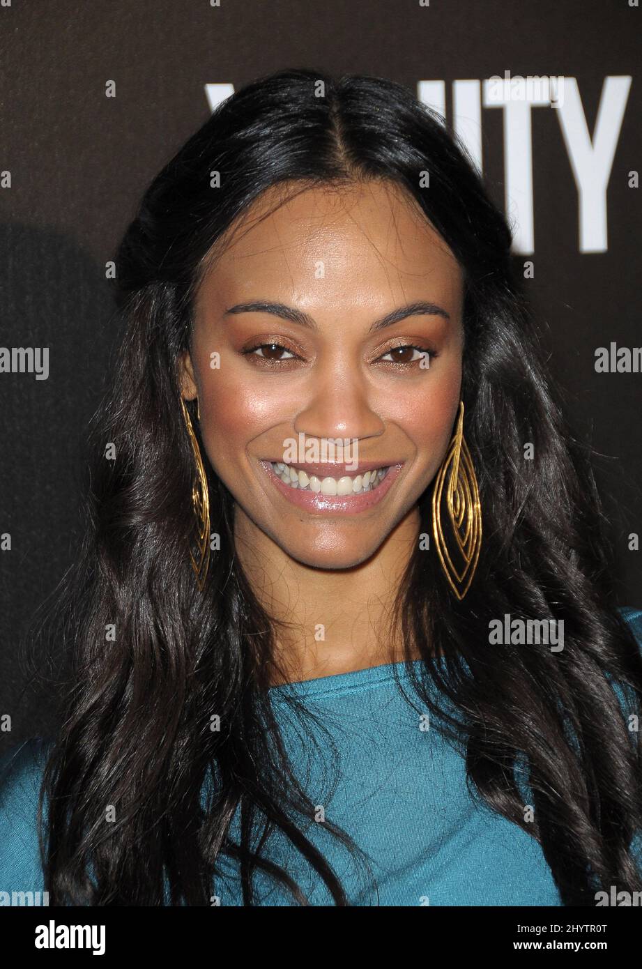 Zoe Saldana al Bally's Hollywood Domino Party a beneficio di Art of Elysium tenuto ad Andaz. Foto Stock