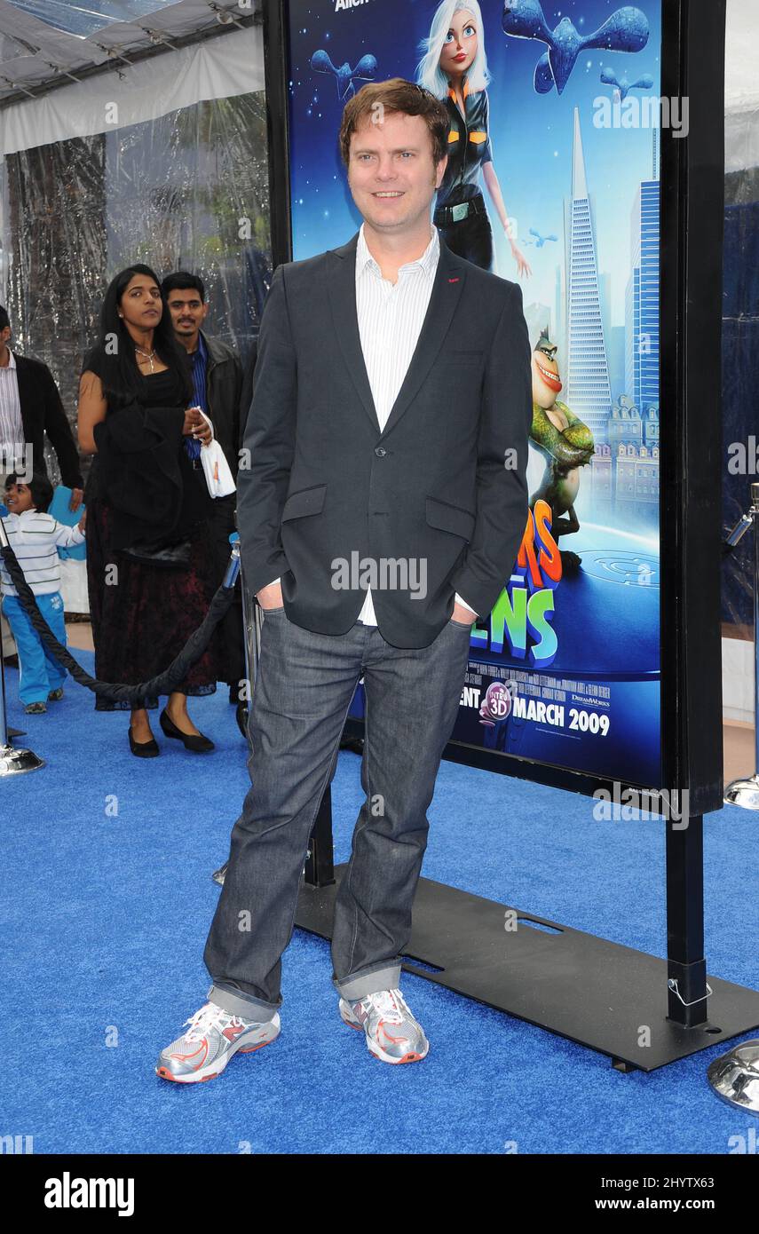 Rainn Wilson al 'Mosters Vs. Aliens' Los Angeles Premiere al Gibson Amphitheater Foto Stock