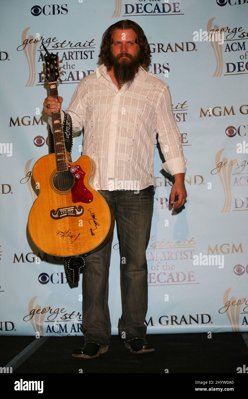 Jamey Johnson al George Strait: ACM artista del decennio All Star Concert tenuto presso la MGM Grand Garden Arena, Las Vegas, Nevada, USA. Foto Stock