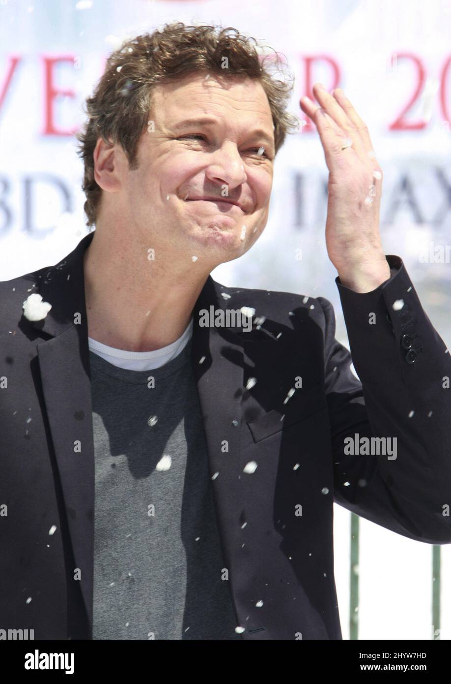 Colin Firth ad una fotocall per il film di Disney, 'A Christmas Carol', al Festival annuale del Cinema di Cannes 62nd a Cannes, Francia Foto Stock