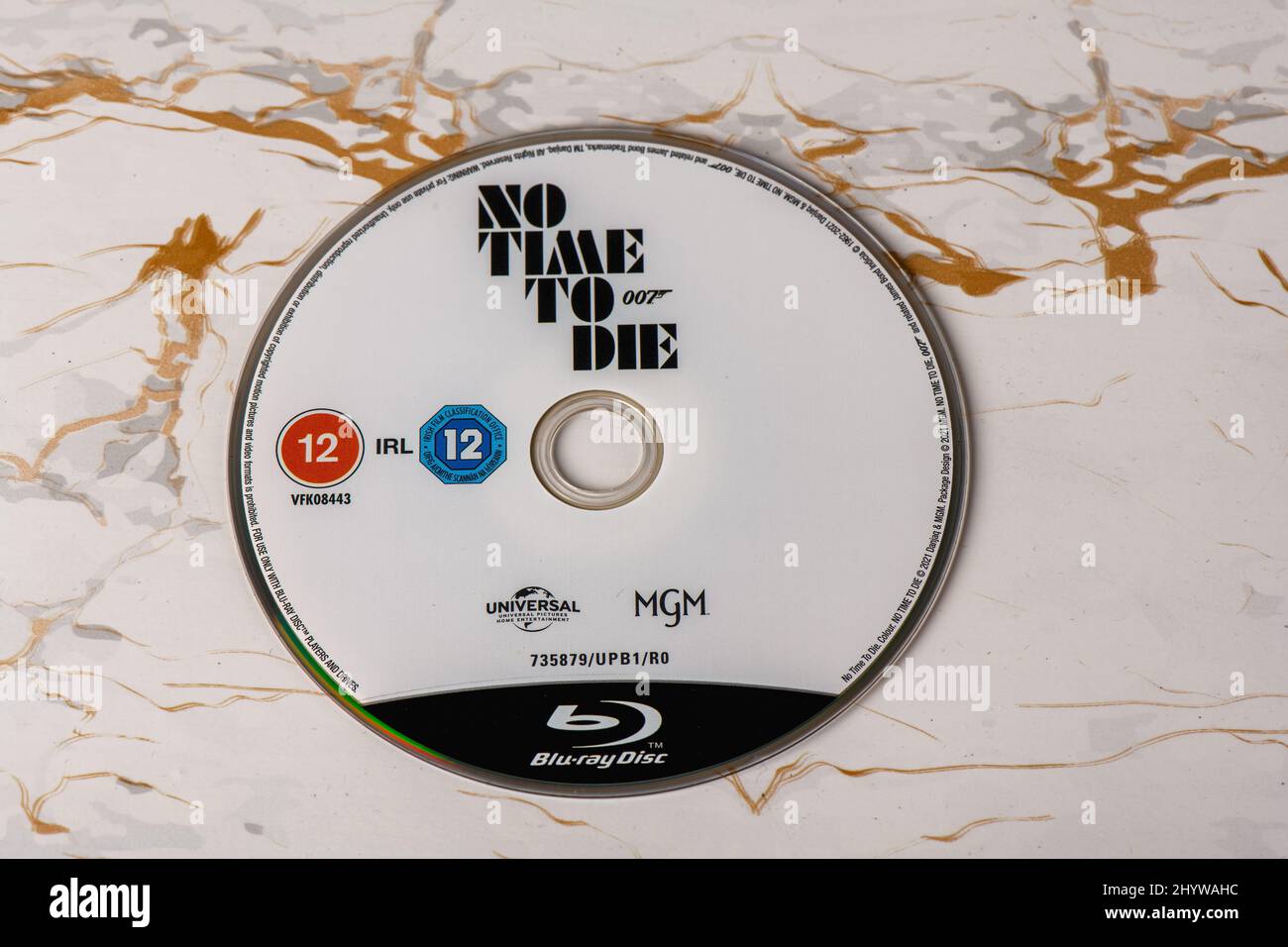 Disco Blu-ray del film James Bond 007 "No Time to die" Foto Stock