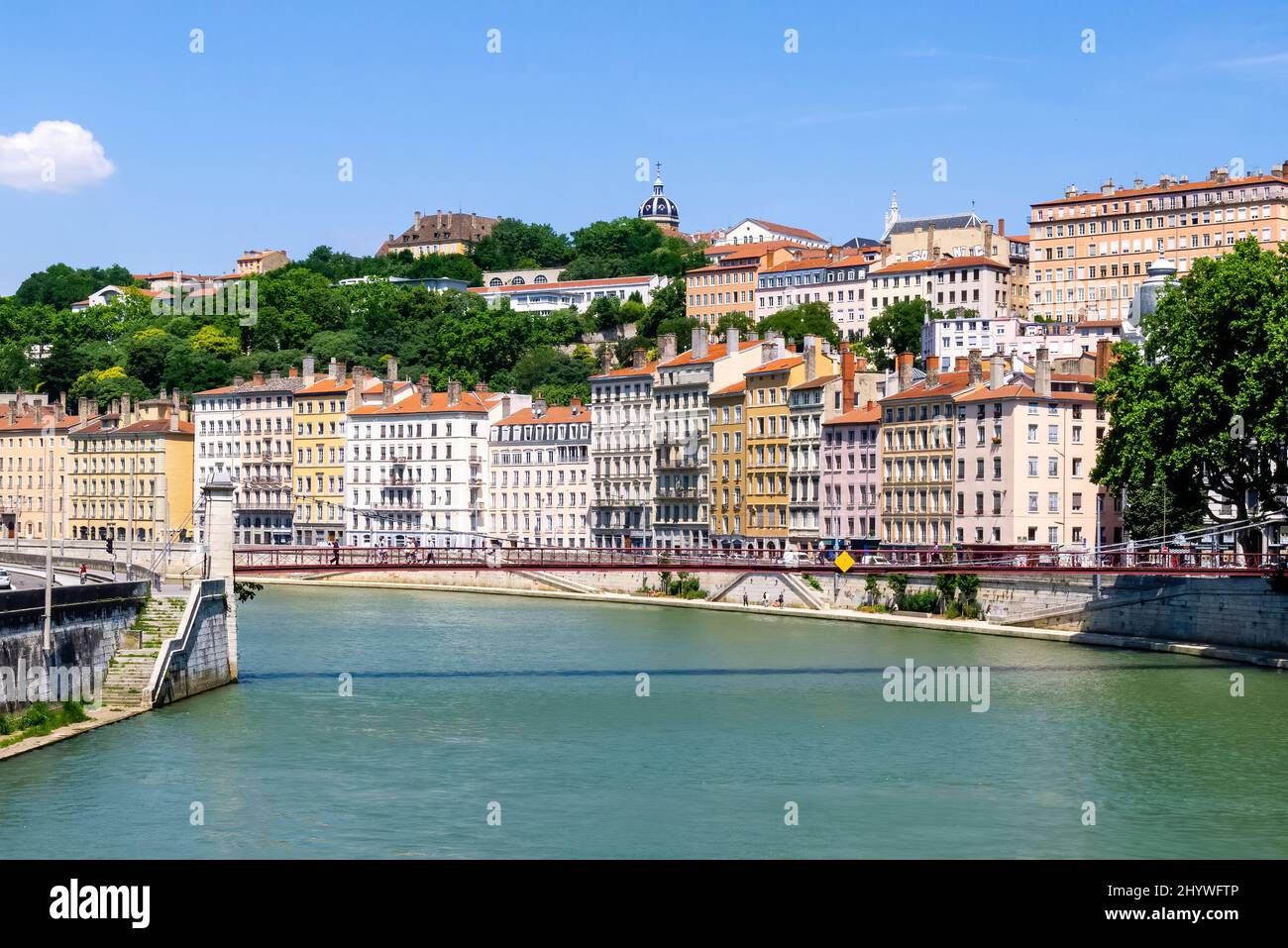 Splendida vista sulla città vecchia. Lione, Francia. Foto Stock