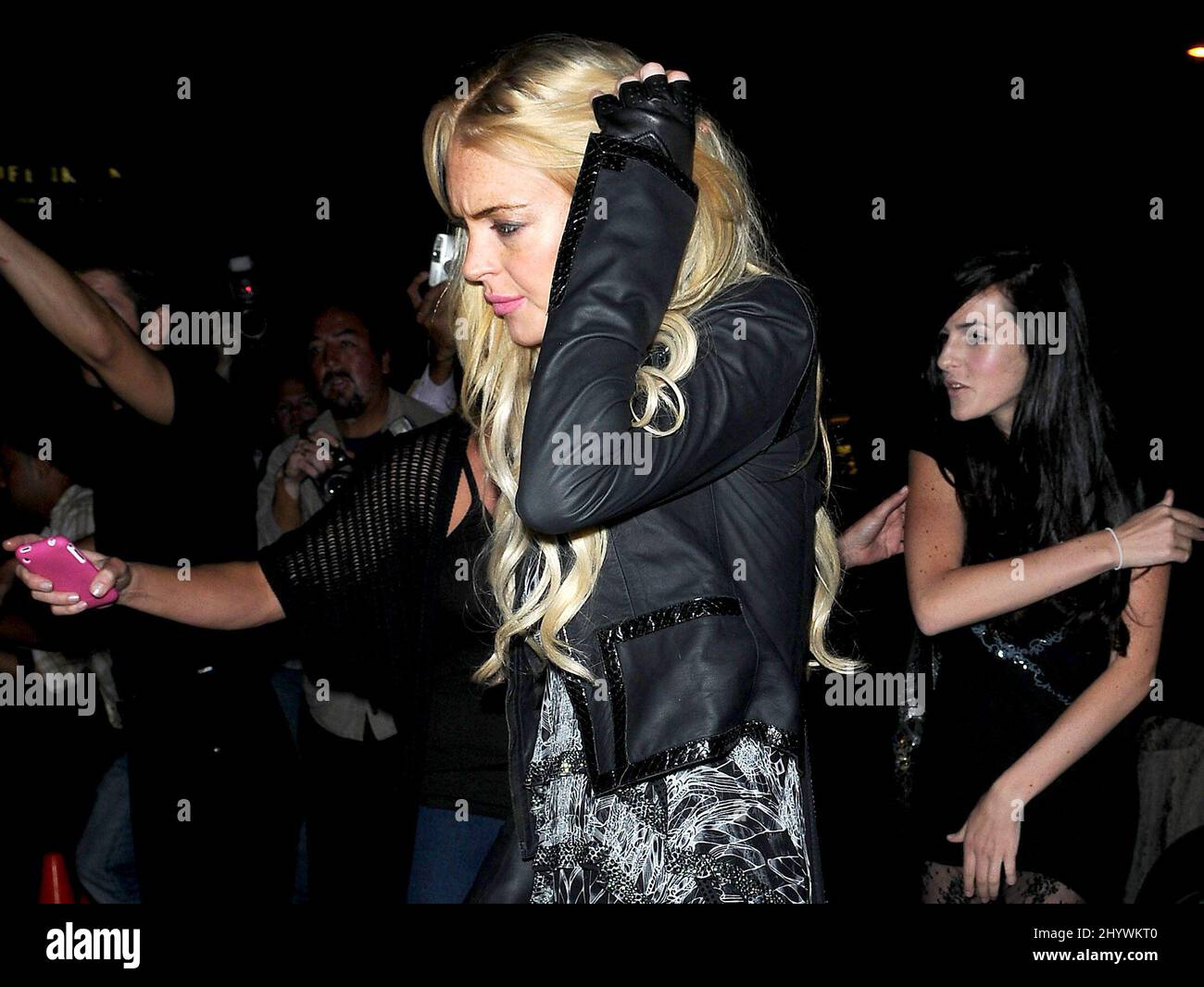 Lindsay Lohan partecipa al Pop-Up Shop Party presso il negozio di navi ammirate Revolve, California Foto Stock